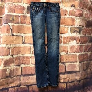 True Religion Super T Low Rise Lady Jeans Sz 26